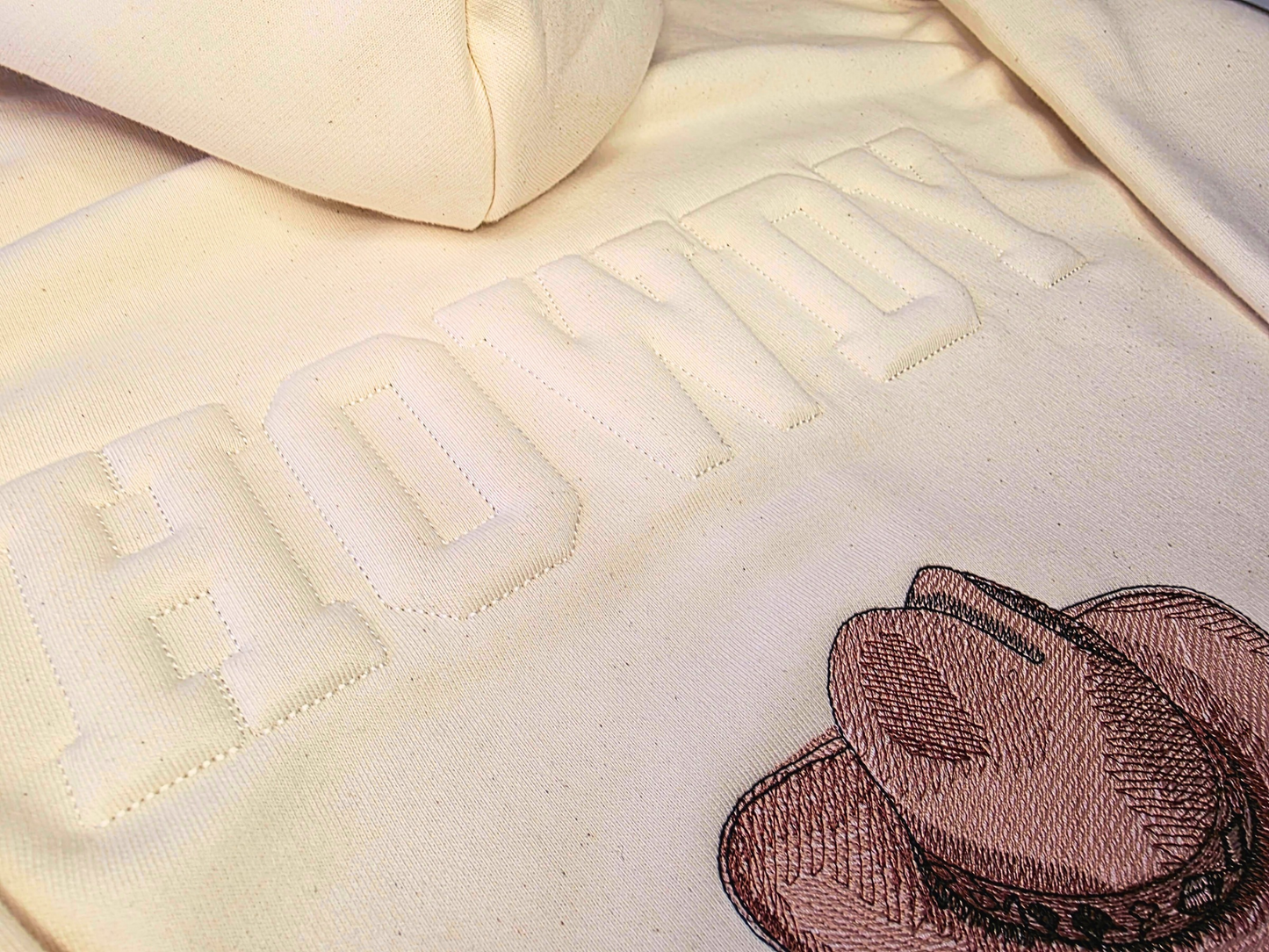 Cowgirl - unisex embossed hoodie