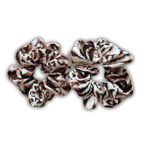 UPCYCLED fabric scrunchies - SET OF 2