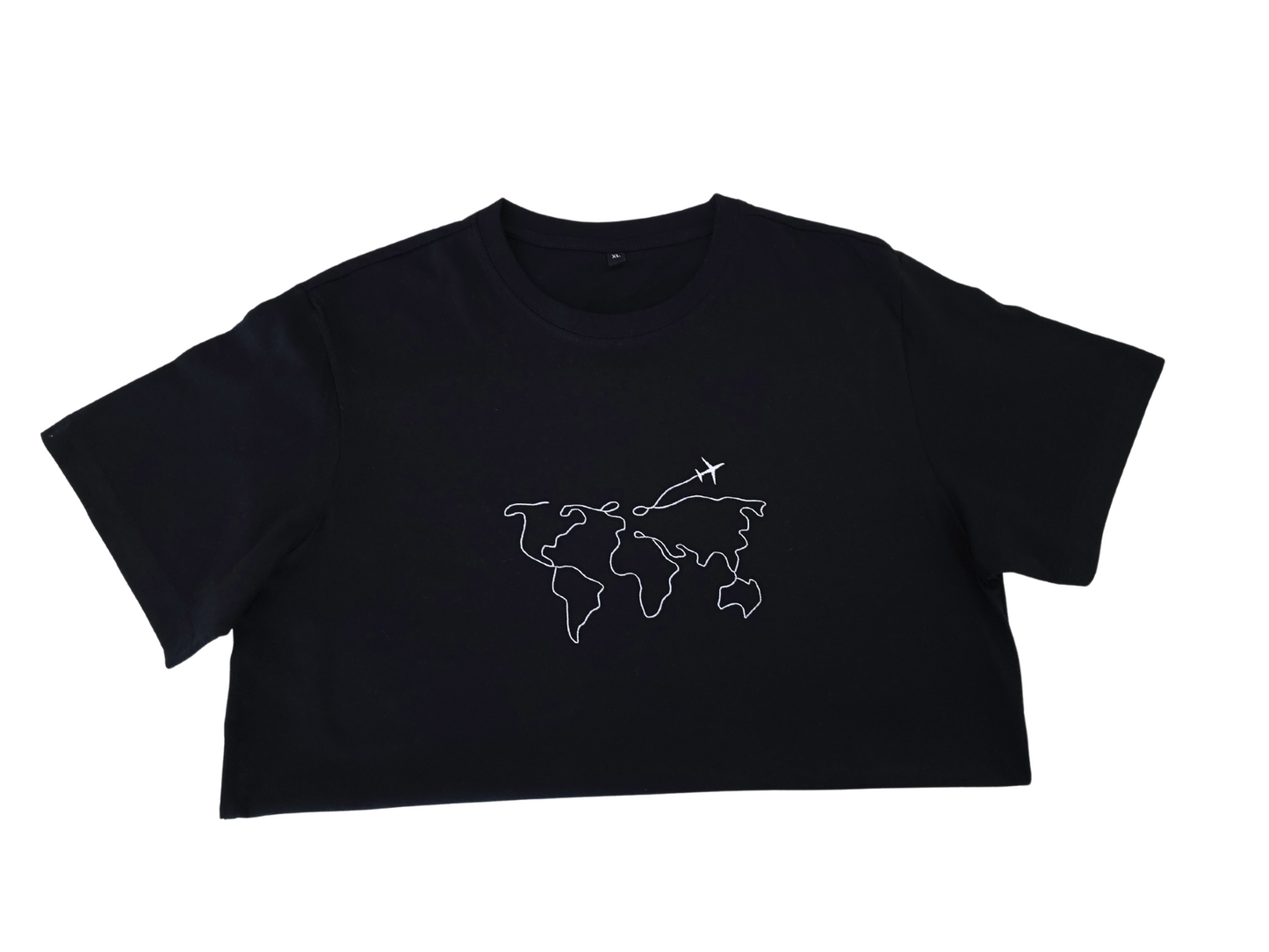 Map outline - travel - short sleeve t-shirt
