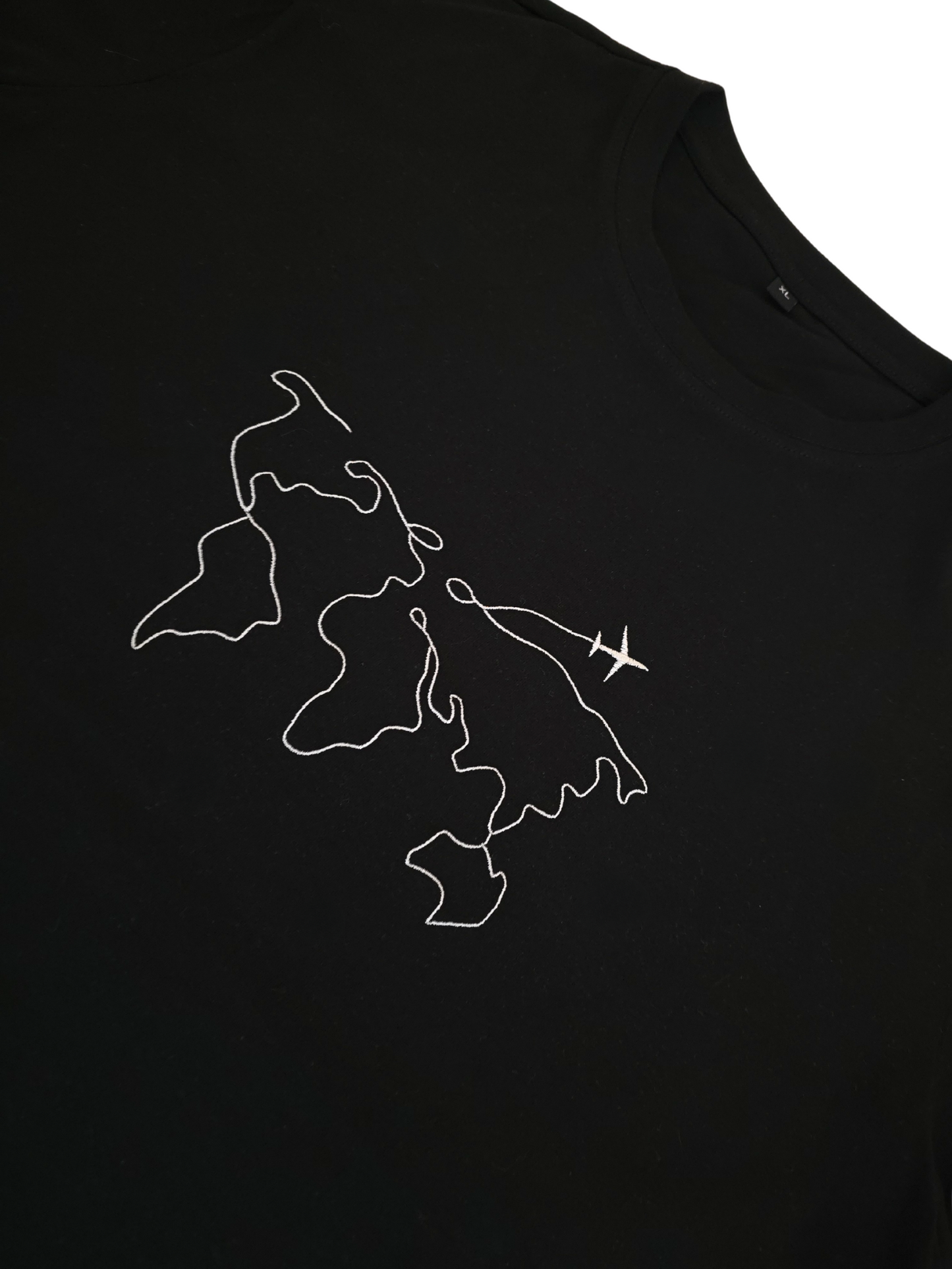 Map outline - travel - short sleeve t-shirt