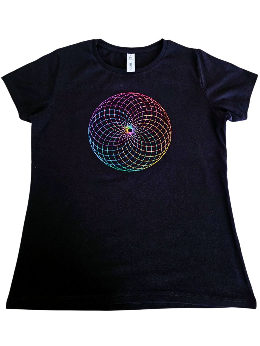 Rainbow swirl with/without rhinestones - short sleeve t-shirt