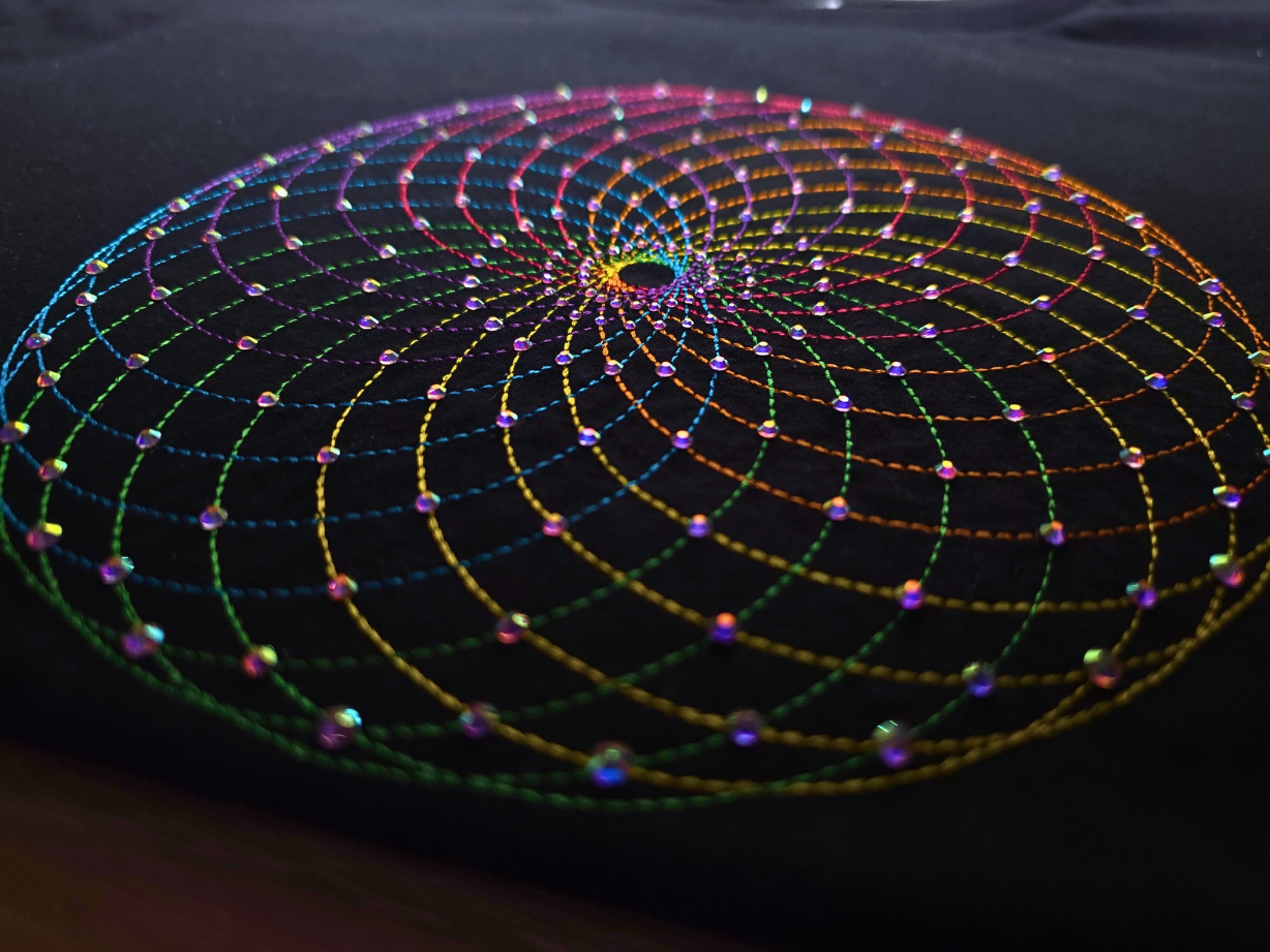 Rainbow swirl with/without rhinestones - short sleeve t-shirt