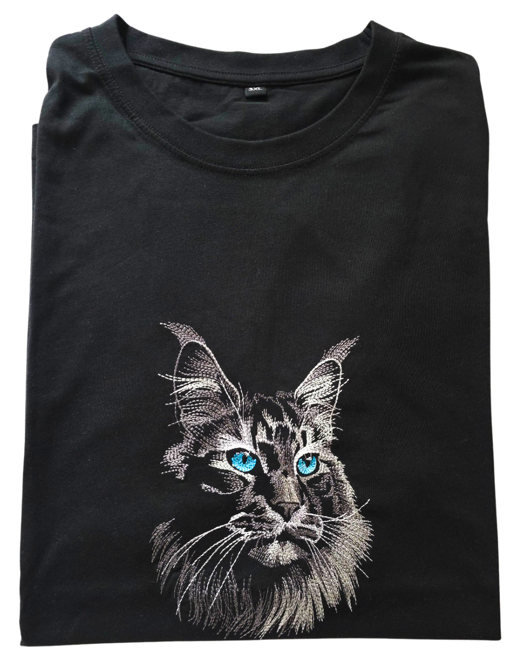 Maine Coon Cat embroidered t-shirt
