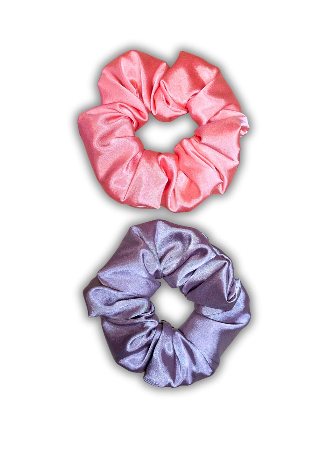Silk satin, handmade scrunchies - single or in SETS OF 2, 5, 10