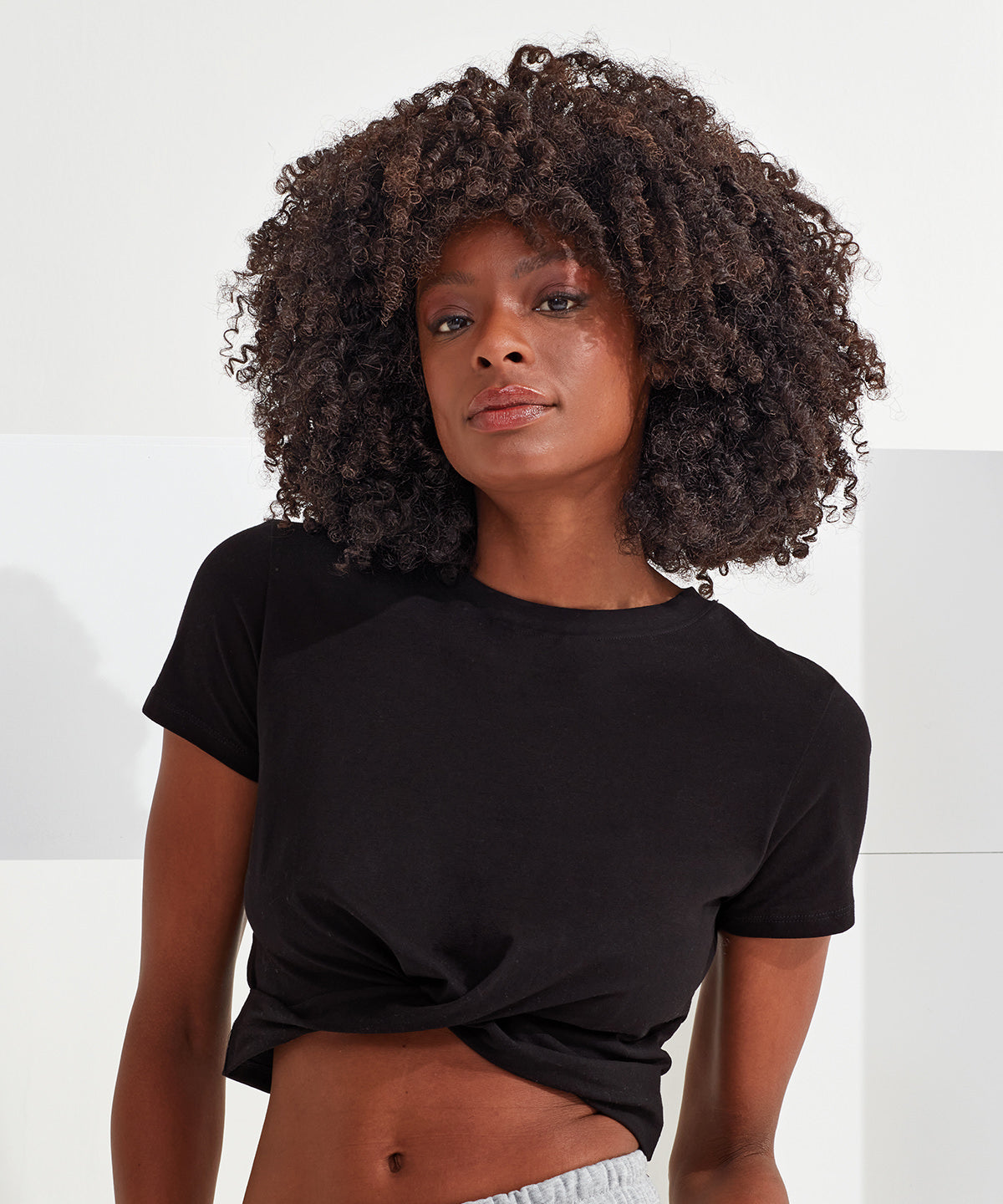 Free hugs - women's short sleeve twist crop top