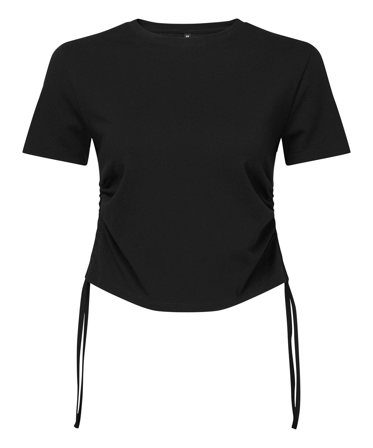 Necklace embroidered crop top with rhinestones