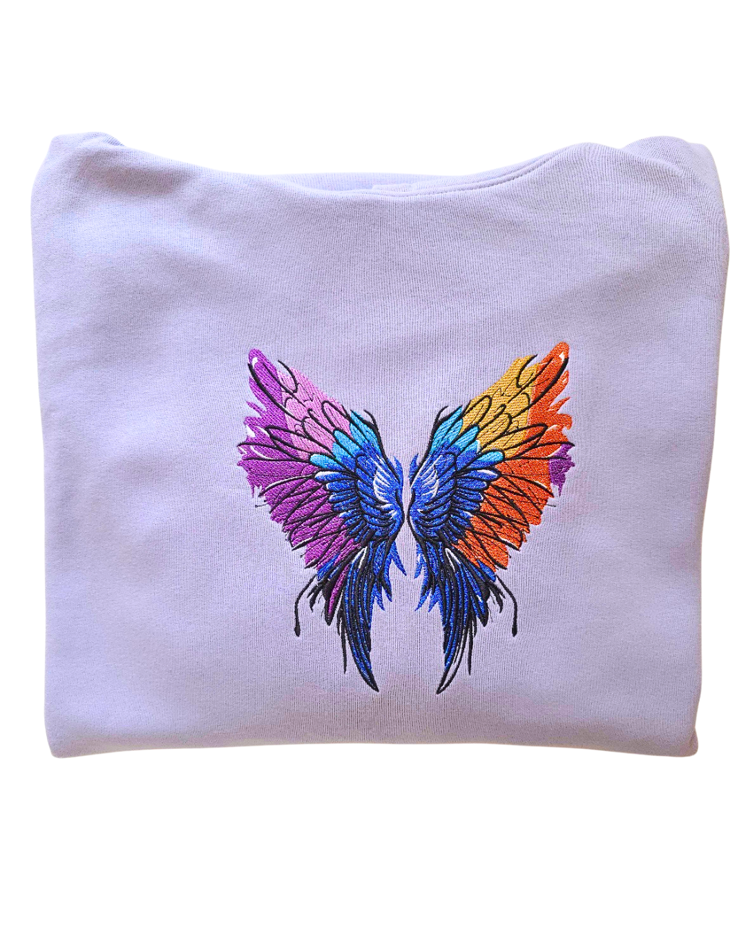 Lilac Embroidered Hoodie Dress – Angel Wings
