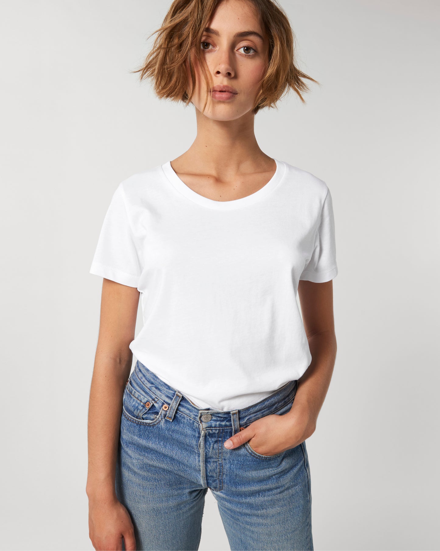 Multi Eyes - women's embroidered short sleeve t-shirt