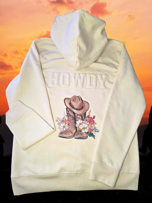Cowgirl - unisex embossed hoodie