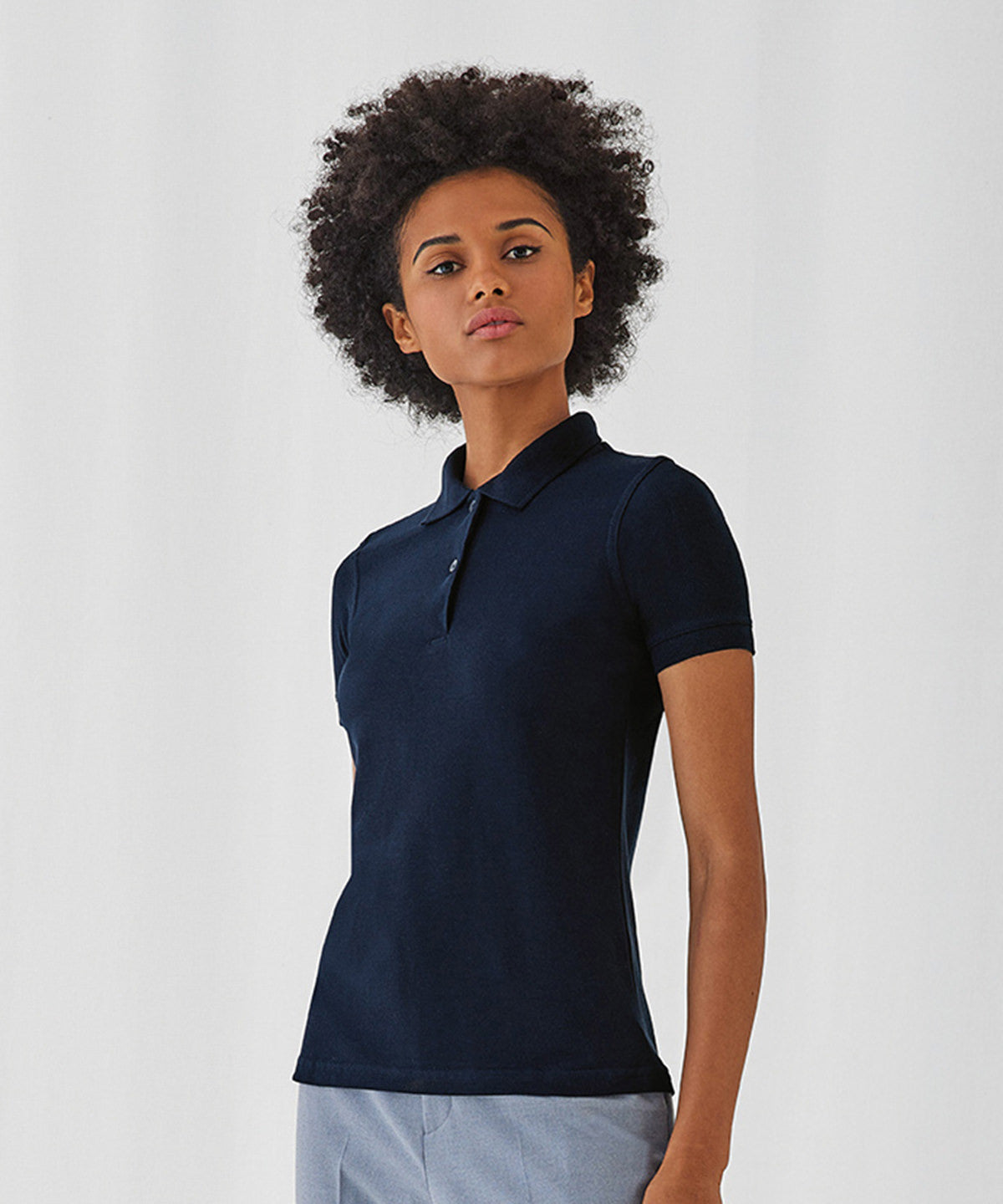 High heels - women's short sleeve polo t-shirt
