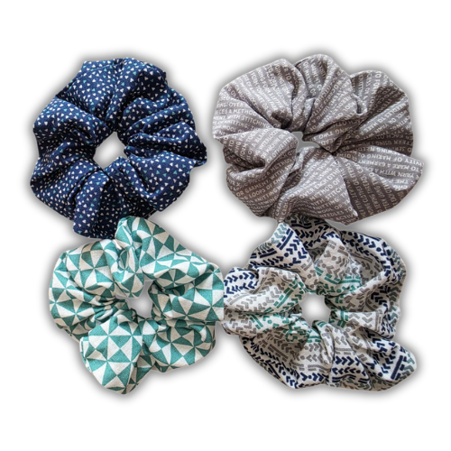 Cotton scrunchies, everyday wear - SET OF 4