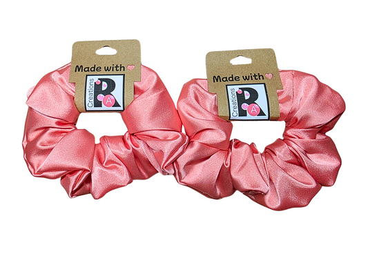 Silk satin, handmade scrunchies - single or in SETS OF 2, 5, 10
