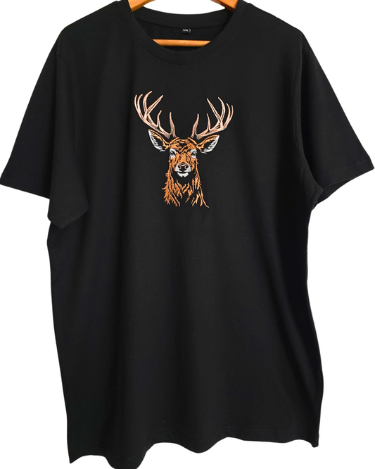 Majestic Stag Embroidered t-shirt